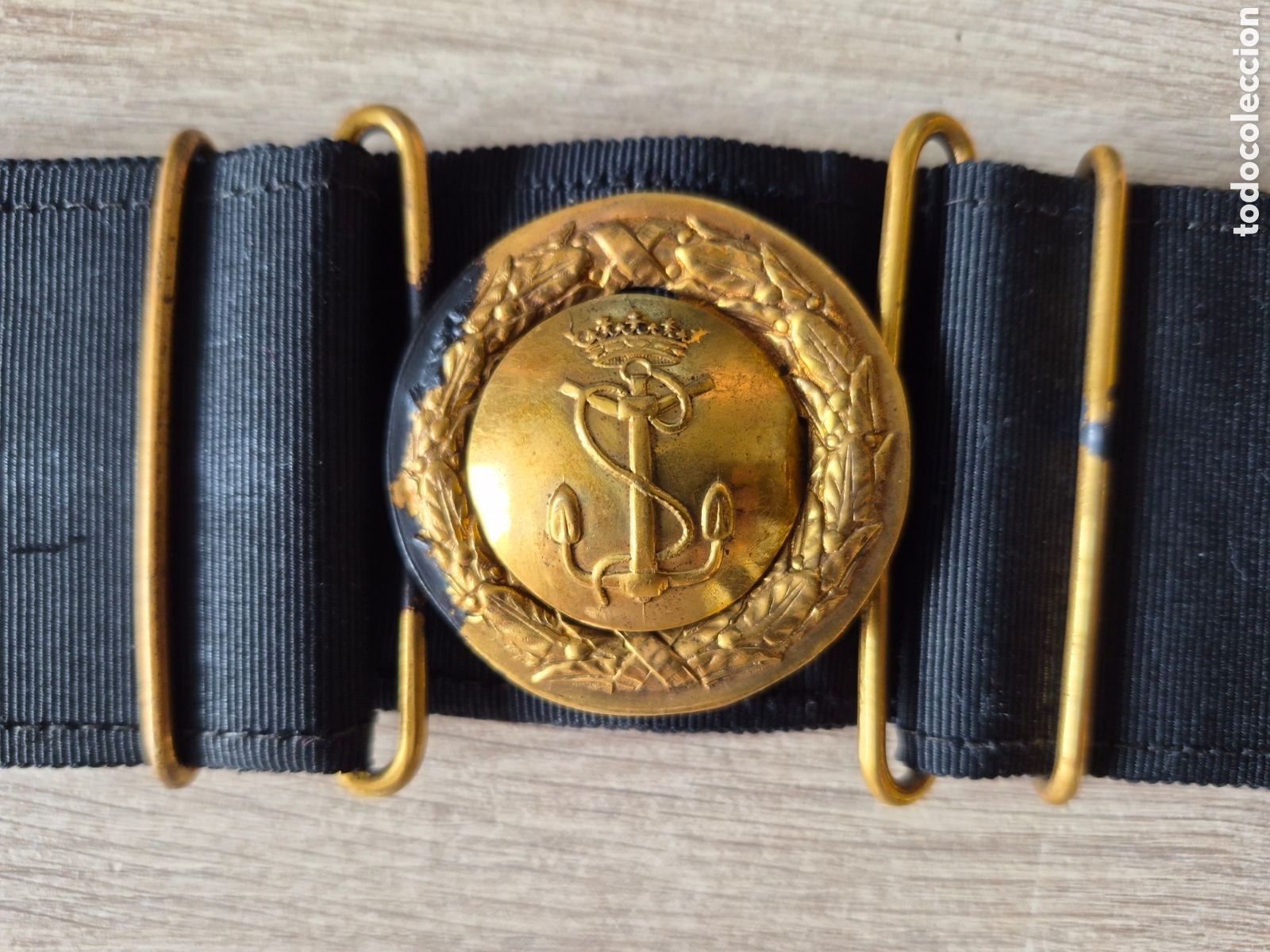 Militaria: Cintur&oacute;n Hebilla de Gala Marina Espa&ntilde;ola - &Eacute;poca Franco . EXCELENTE