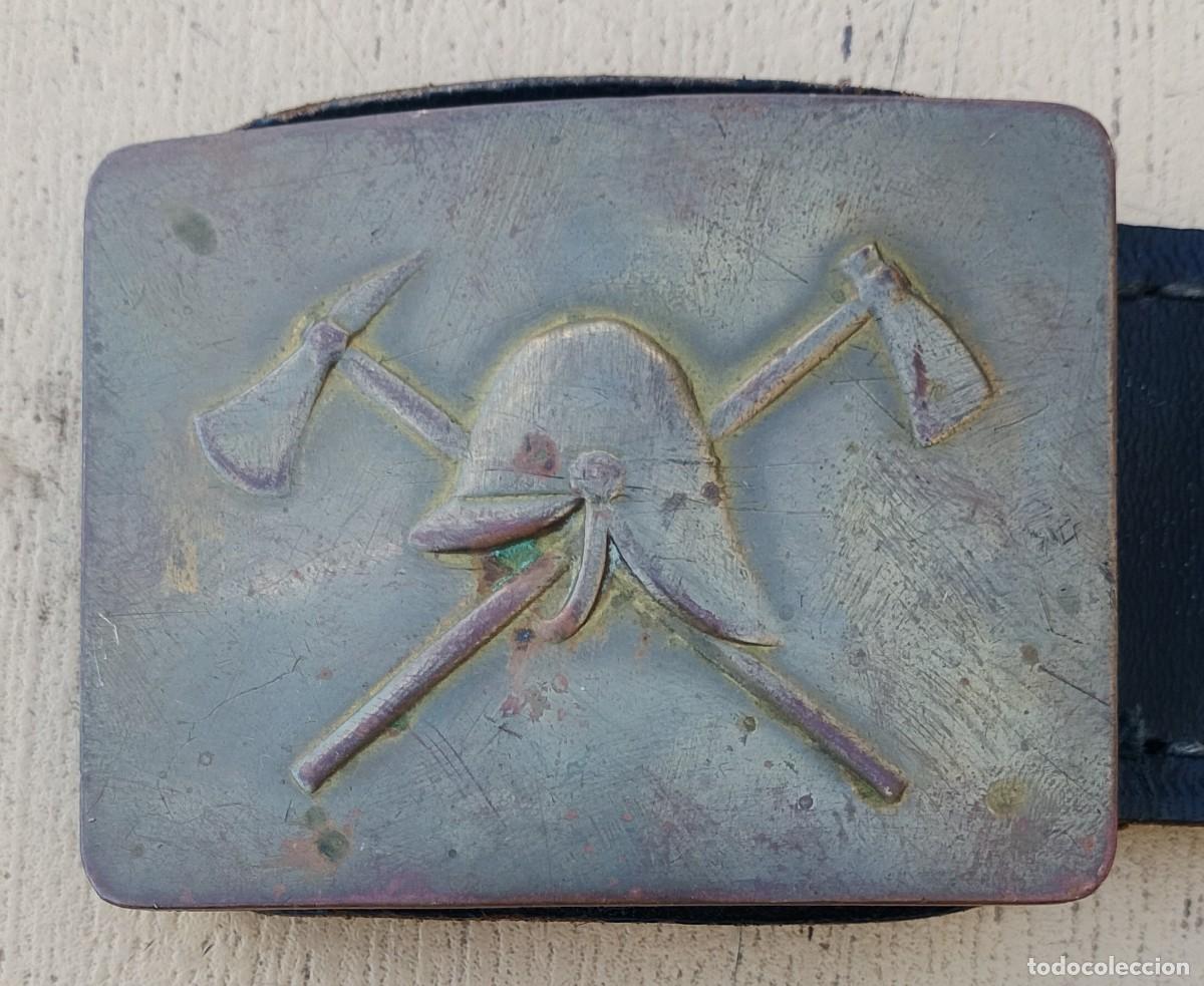Militaria: Antigua Hebilla para Cintur&oacute;n Bomberos