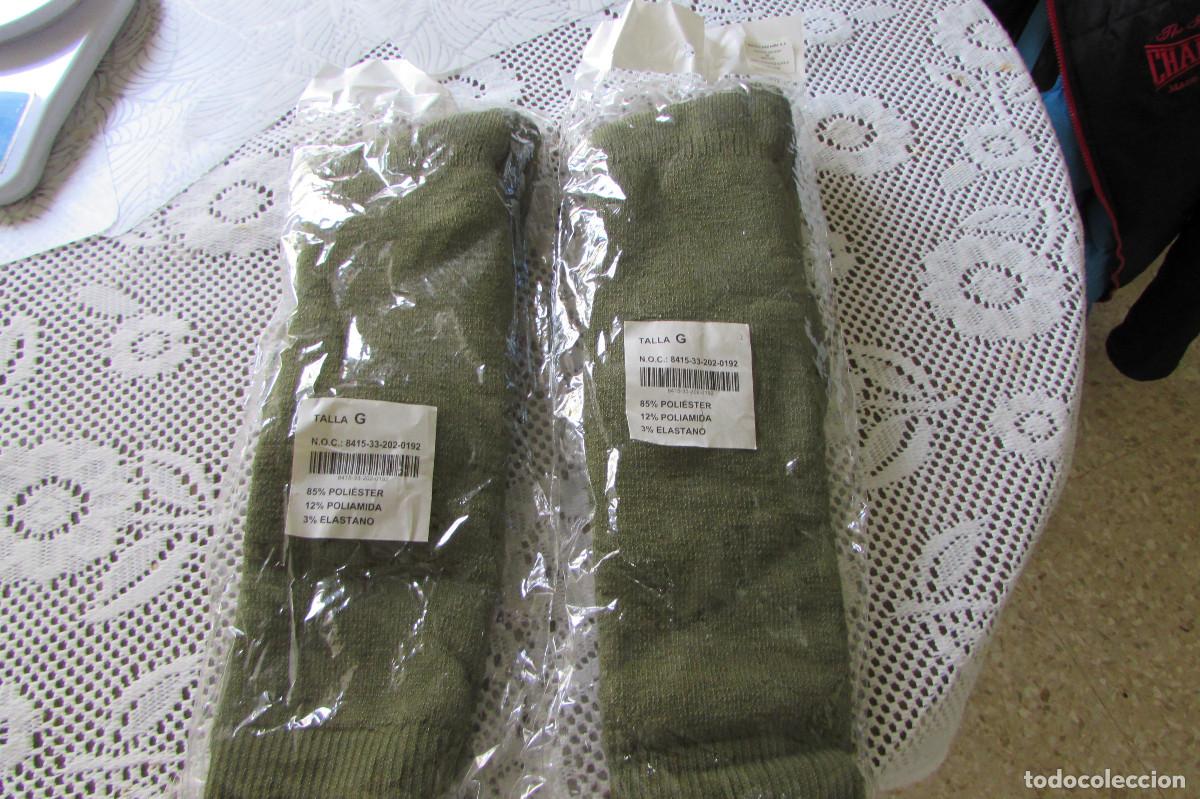 Militaria: LOTE 2 PARES DE CALCETINES MILITARES DE MONTA&Ntilde;A TALLA G
