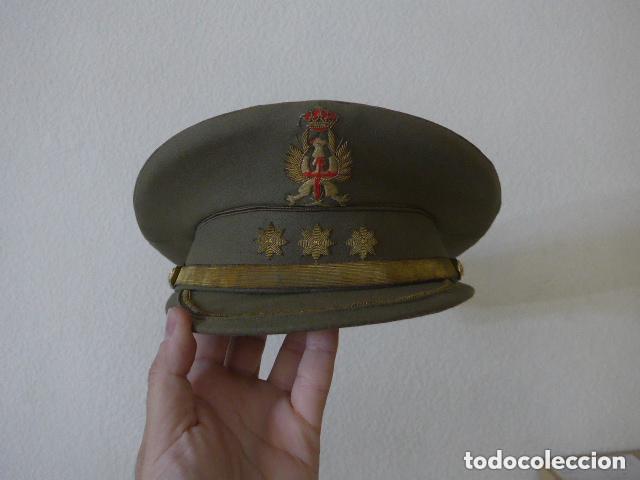 Militaria: Antigua gorra de plato de Coronel de epoca de Juan Carlos I, original
