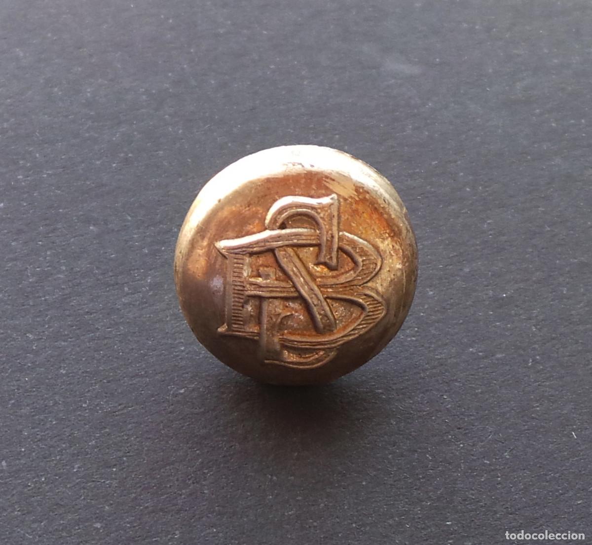 Militaria: BOT&Oacute;N CON MONOGRAMA O LETRAS BS ENTRELAZADAS. 1,5 CM APROX.