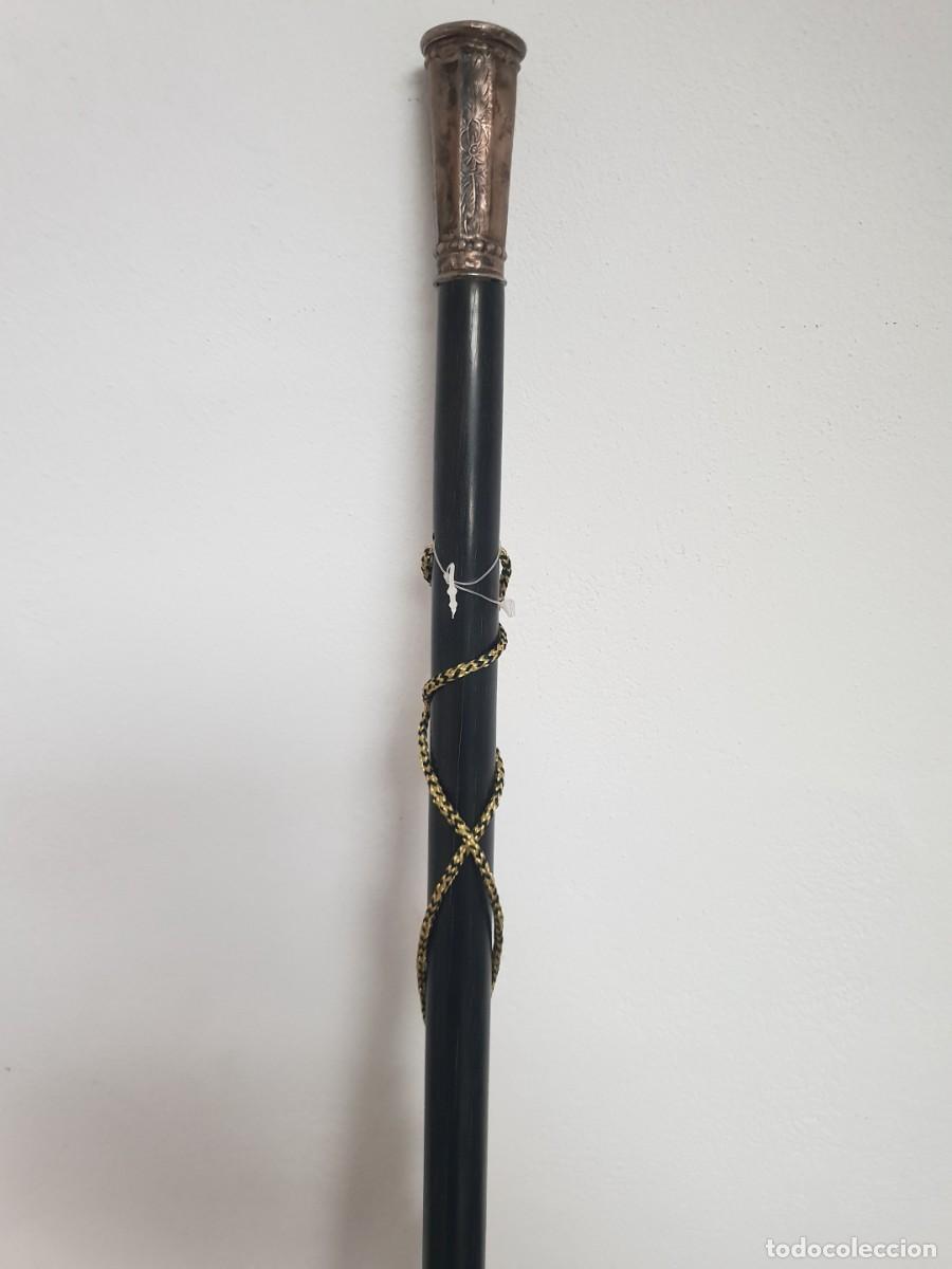 Militaria: Baston de mando empu&ntilde;adura de plata