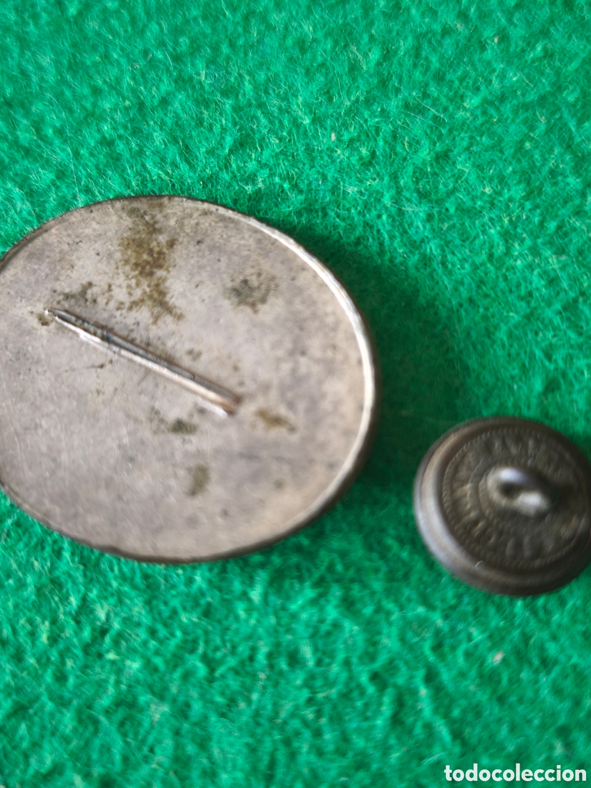 Militaria: Lote bot&oacute;n y broche coraz&oacute;n Jes&uacute;s - Foto 8
