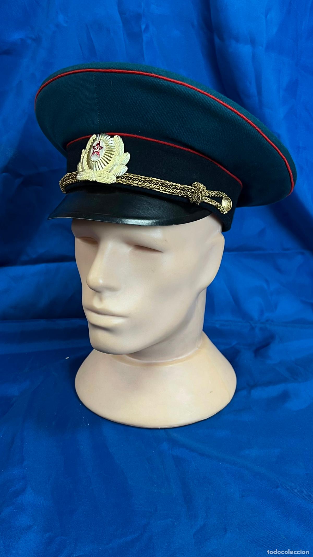 Militaria: AUT&Eacute;NTICA GORRA DE PLATO MILITAR DEL EJ&Eacute;RCITO SOVI&Eacute;TICO (URSS) - MODELO DE OFICIAL / INFANTER&Iacute;A CON