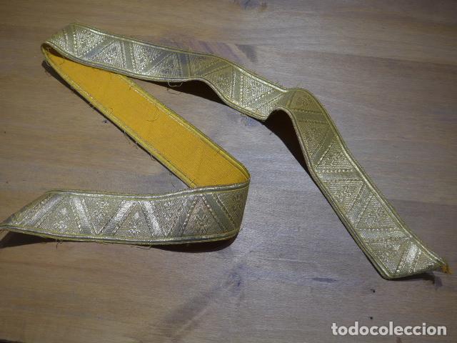 Militaria: Antigua banda de galon o cinturon de gala espa&ntilde;ol