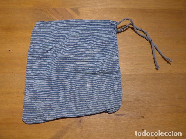 Militaria: Antigua bolsa o neceser de rayadillo original de la guerra de Cuba o Filipinas