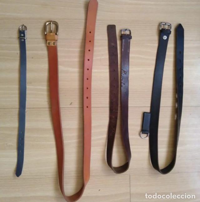 Militaria: Lote cinturones y correas de cuero vintage