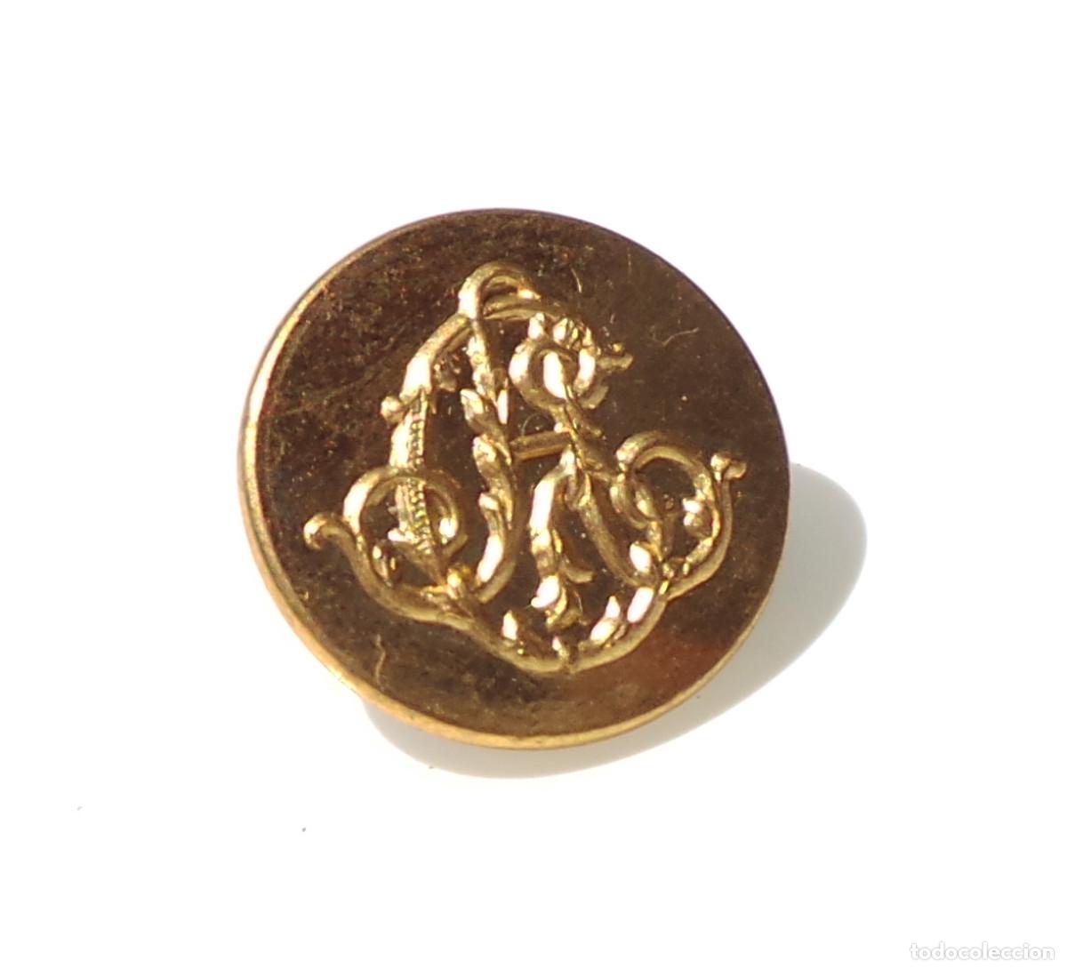 Militaria: BOT&Oacute;N ANTIGUO MONOGRAMA ENTRELAZADO DE LAS LETRAS CA O AC. 1,5 CM DE DI&Aacute;METRO. APROX