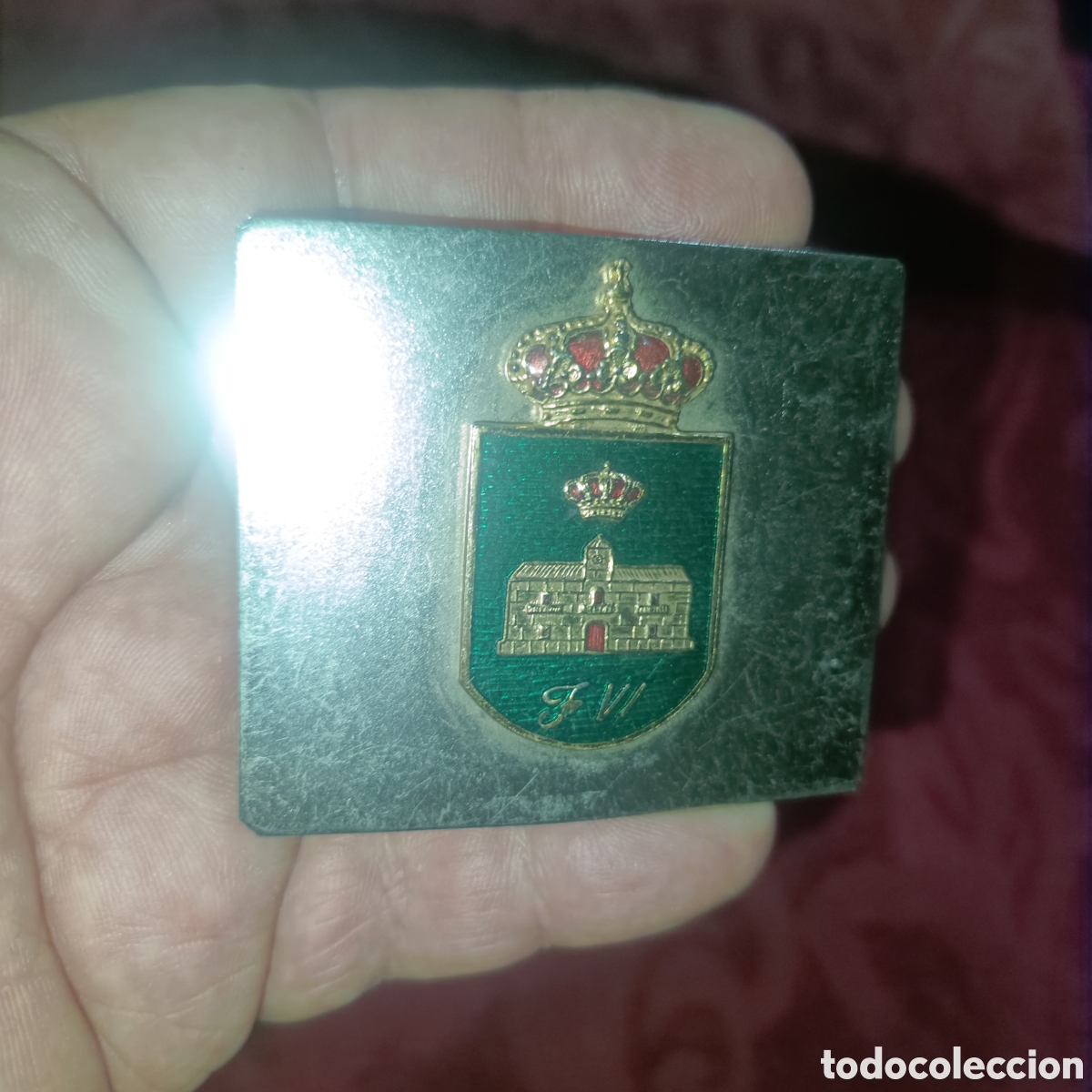 Militaria: Antigua hebilla Polic&iacute;a municipal San Fernando de Henares