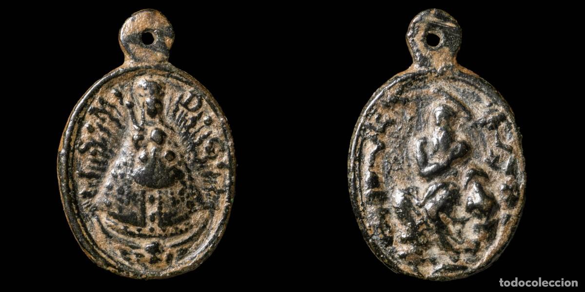 Militaria: Religious medal XVI-XVII centuries, V.Guadalupe / S.Jeronimo - 24x16 mm.