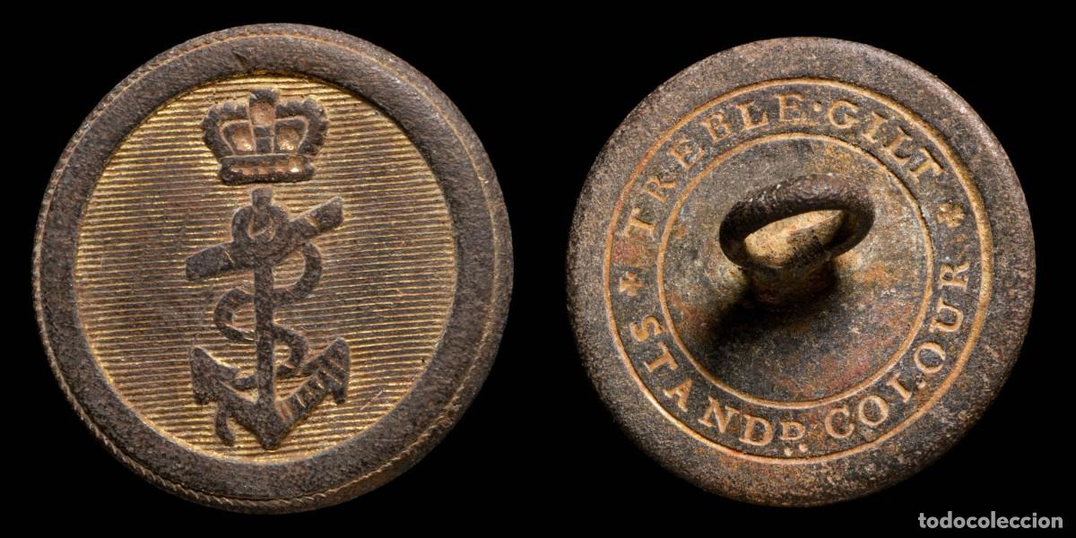 Militaria: English Button Military, ​ Navy, Napoleonic Wars - 19 mm.