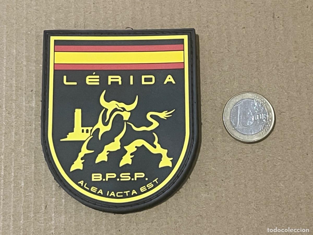 Militaria: Parche para uniforme gorra POLIC&Iacute;A NACIONAL L&Eacute;RIDA B.P.S.P.