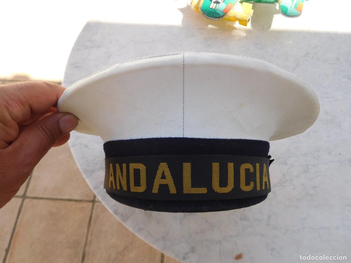 Militaria: Gorro de marinero o lepanto de la fragata Andaluc&iacute;a