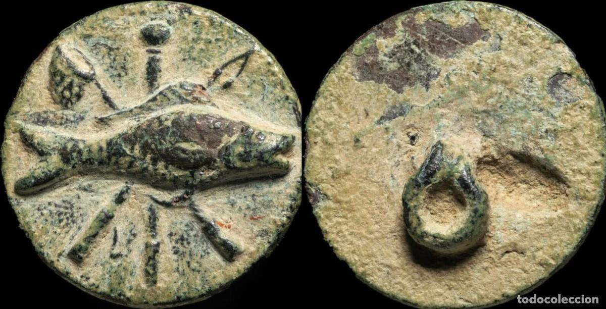 Militaria: Bot&oacute;n Civil,Siglo XIX, Aparejos de pesca - 18 mm