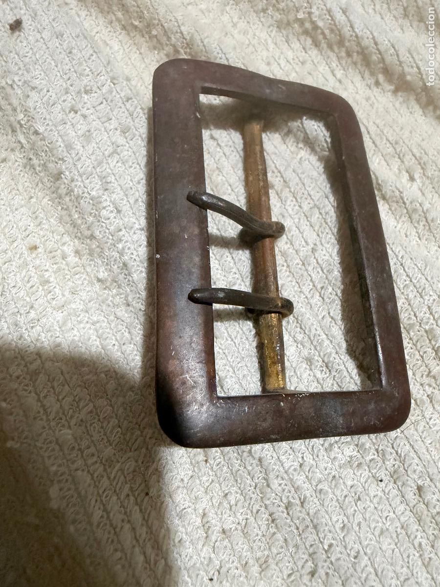 Militaria: Hebilla cintur&oacute;n bronce