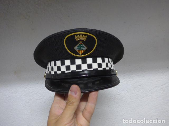Militaria: Antigua gorra de plato de la policia local de Tei&agrave;, Catalunya. Original.