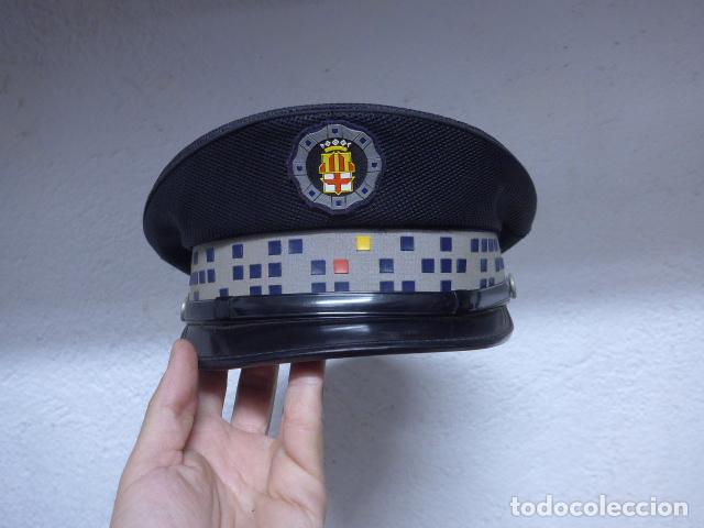 Militaria: Antigua gorra de plato de la policia local de Manresa, Catalunya. Original.