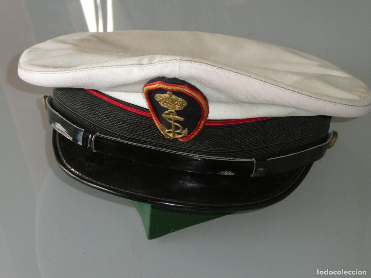 Militaria: GORRA MILITAR DE PLATO. EJ&Eacute;RCITO ESPA&Ntilde;OL. MARINA. ARMADA ESPA&Ntilde;OLA. TALLA 58 APROX . 220 GR