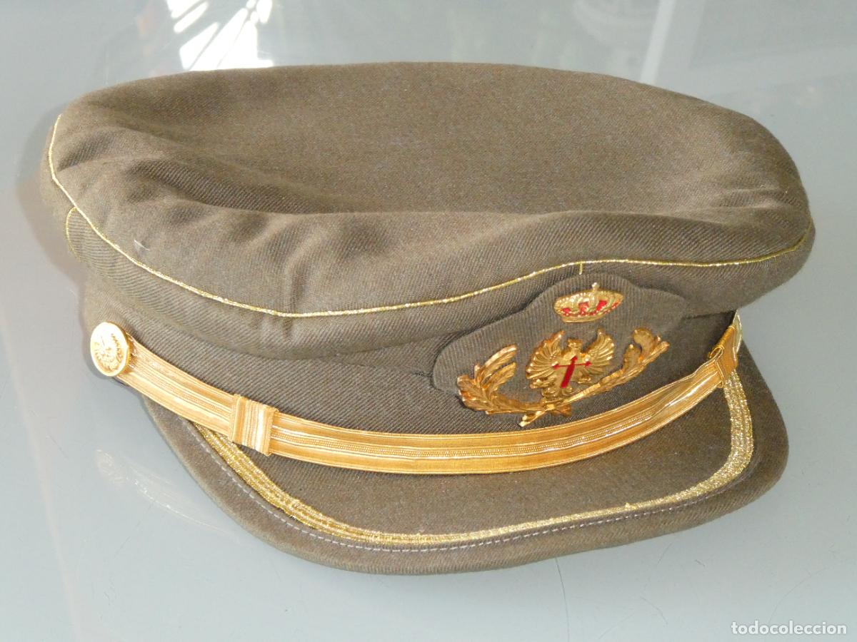 Militaria: GORRA MILITAR PLATO. OFICIAL EJ&Eacute;RCITO TIERRA. PCAMI. T58 APROX. 200GR