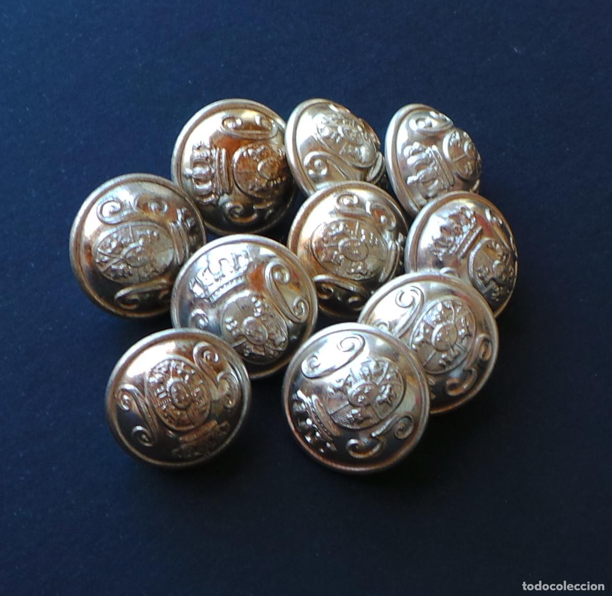 Militaria: LOTE DE BOTONES GUARDIA CIVIL. ALFONSO XIII. 2,2 CM DE DI&Aacute;METRO.