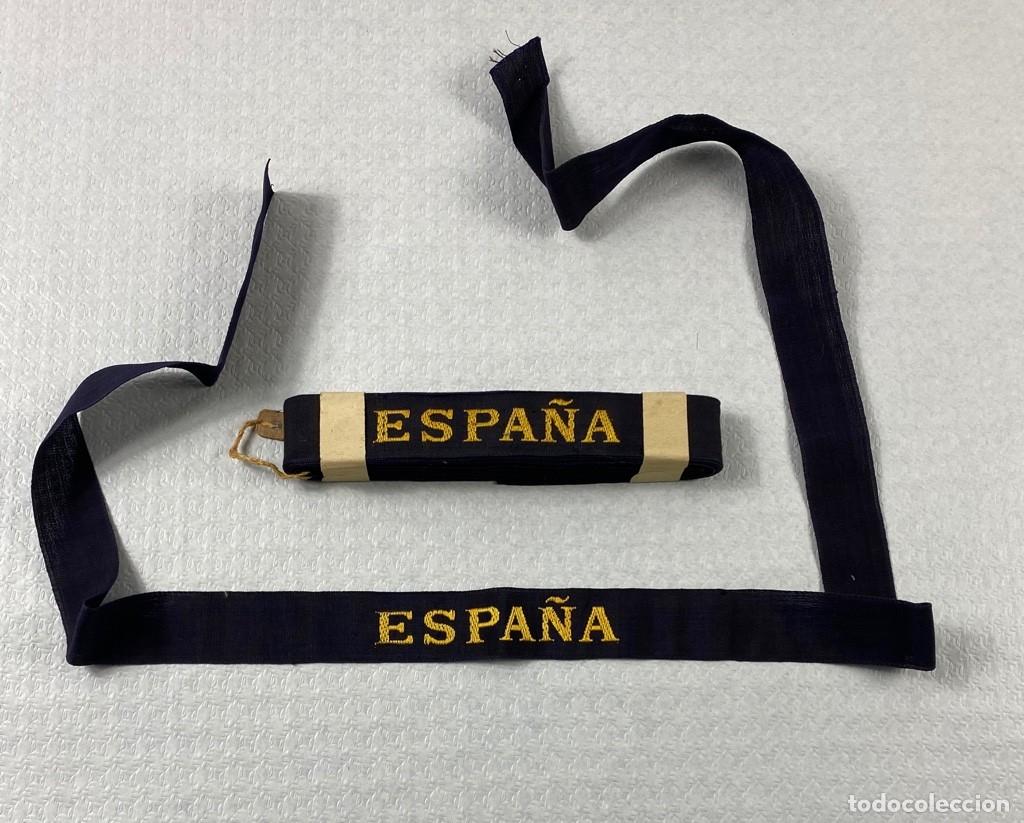 Militaria: Cinta para gorro Lepanto de tripulante del ACORAZADO ESPA&Ntilde;A 1913-1923 Original