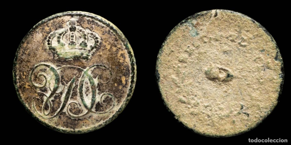Militaria: Button Voluntarios Realistas of Cavalry 1823-1833 - 22 mm.