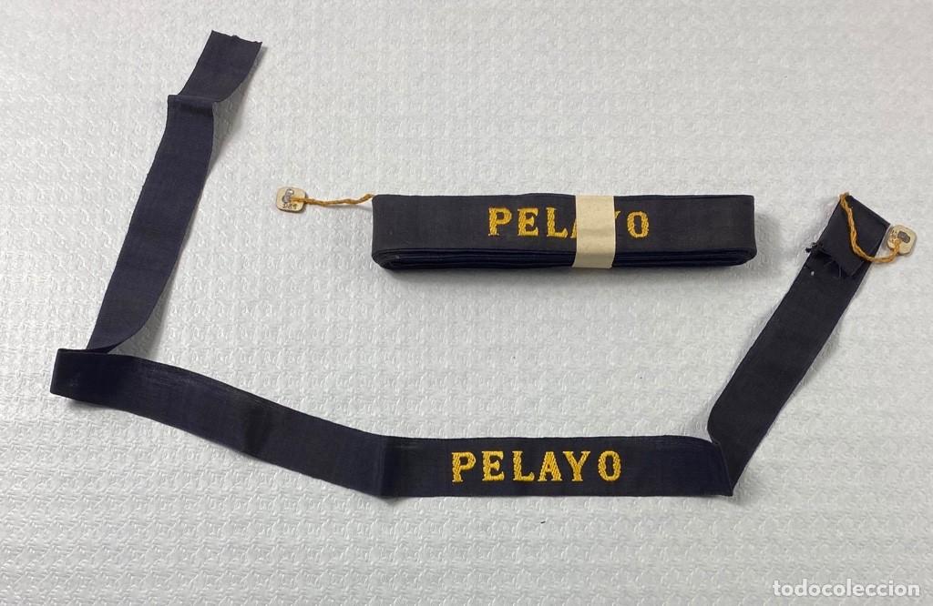 Militaria: Cinta para gorro Lepanto de tripulante del Buque Acorazado Pelayo 1887 Original en servicio entre 18