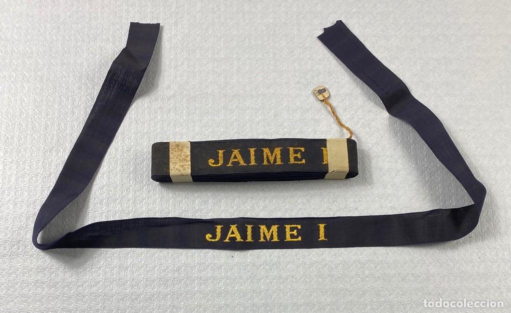 Militaria: Cinta para gorro Lepanto de tripulante del Acorazado JAIME I 1921 Original