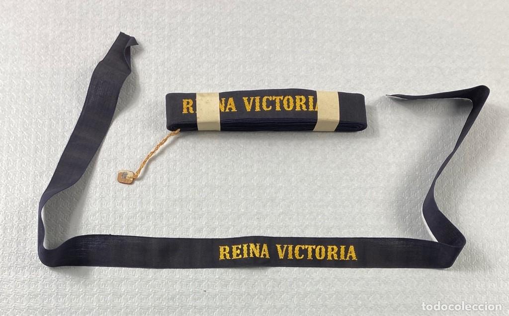 Militaria: Cinta para gorro Lepanto de tripulante del Crucero REINA VICTORIA 1920 Original