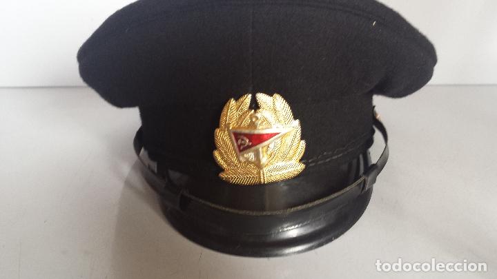 Militaria: Gorra de plato original de las fuerzas navales de la Uni&oacute;n Sovi&eacute;tica - URSS - Talla 57