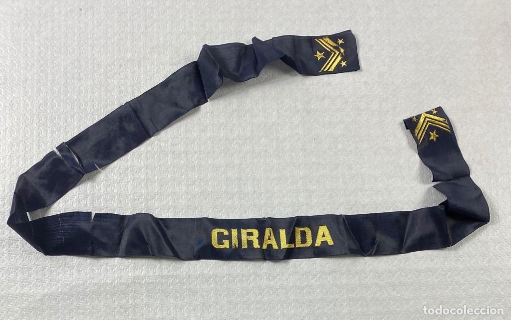Militaria: Cinta para gorro Lepanto de tripulante del GIRALDA 1894 Original