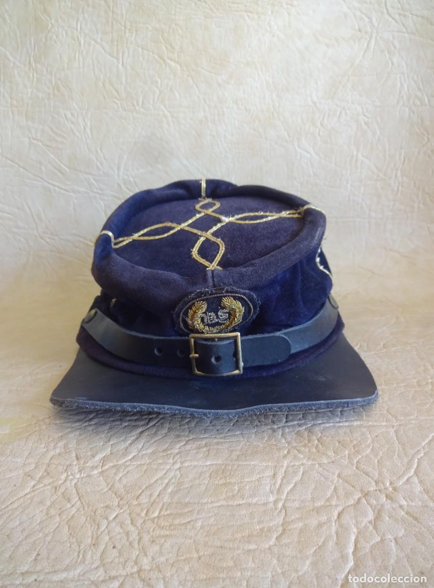 Militaria: antigua gorra militar americana de reproduccion de batallas de las primeras