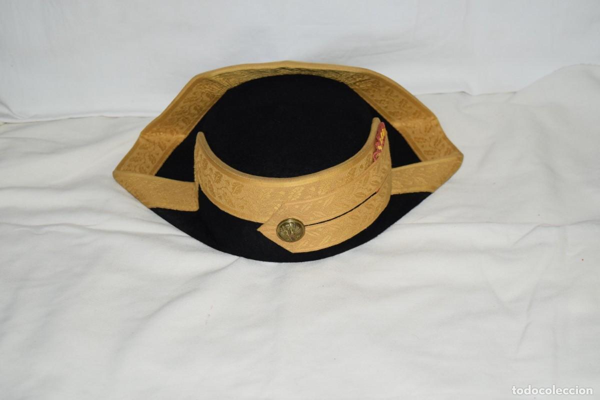 Militaria: Vintage / TRICORNIO de GALA - &Eacute;poca FRANCO / Manufacturas VALLE, Contratista Oficial, Sacramento 5