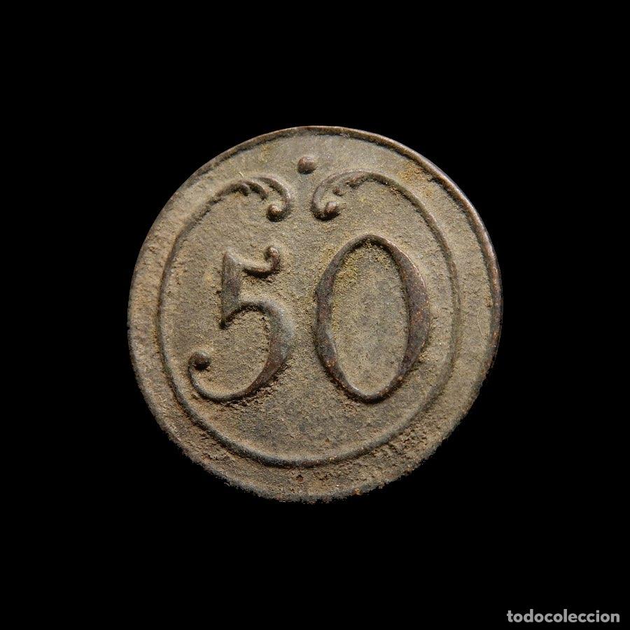 Militaria: Ej&eacute;rcito napoleonico en Espa&ntilde;a, 1808-1814. Bot&oacute;n 50&ordm; reg. de linea