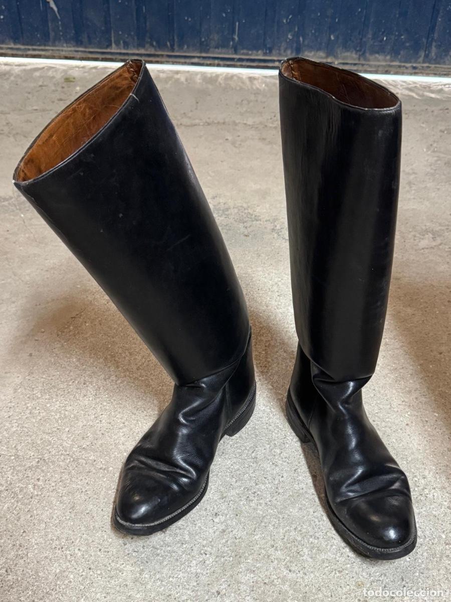 Militaria: Botas militares &eacute;poca franco militar caballer&iacute;a oficial 45x18cms