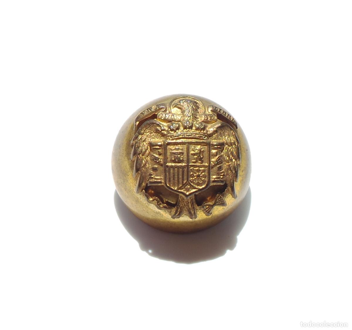 Militaria: BOT&Oacute;N &Aacute;GUILA.- 2,3 CM DE DI&Aacute;METRO. APROX. PLACA DE ORO.