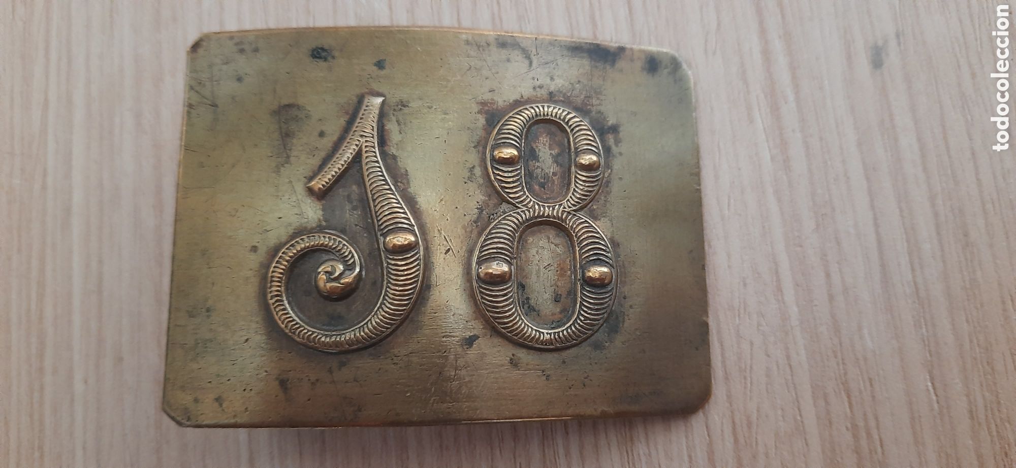 Militaria: hebilla regimiento n&ordm; 18 epoca alfonsina Cuba ,Filipinas