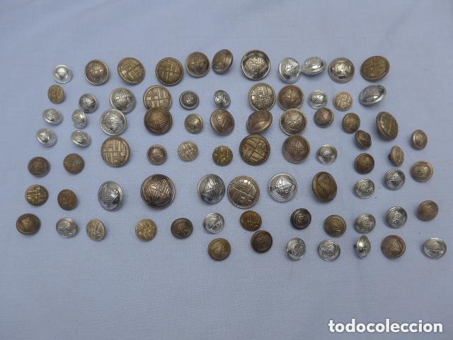 Militaria: Lote 78 antiguos botones originales de policia, guardia urbana y serenos de barcelona.