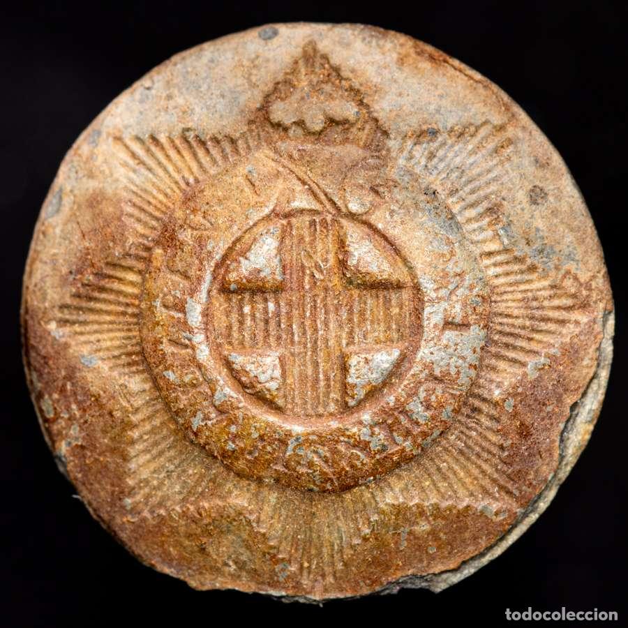 Militaria: Ej&eacute;rcito brit&aacute;nico, Espa&ntilde;a, 1808-1814. Bot&oacute;n del Reg. Coldstream