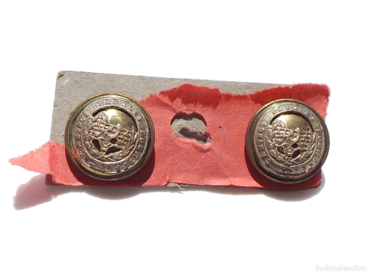 Militaria: 2 BOTONES, CANALES, PUENTES Y CAMINOS. 1,5 CM DI&Aacute;METRO. APROX.