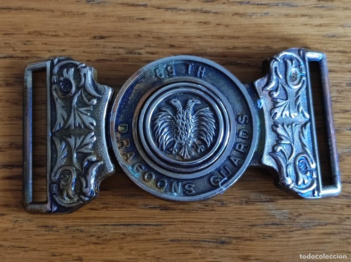 Militaria: ANTIGUA HEBILLA DE LA 69 COMPA&Ntilde;IA DE GUARDIA DE DRAGONES, DRAGOONS GUARDS