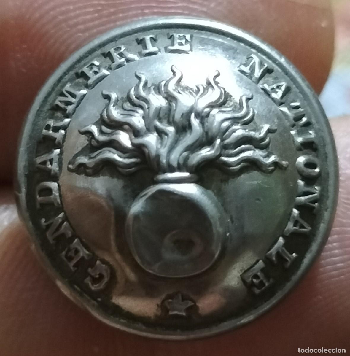 Militaria: BOTON PLATA GENDARMER&Iacute;A NACIONAL FRANCESA S XIX