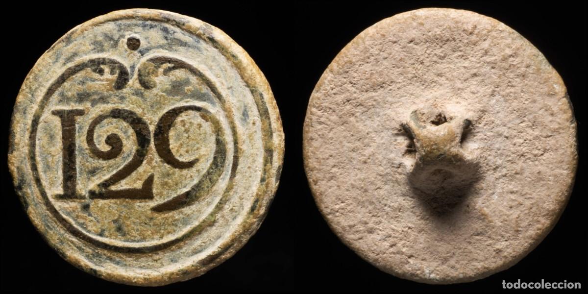Militaria: Button Military French, Regiment 129, Napoleonic Wars - 22 mm.