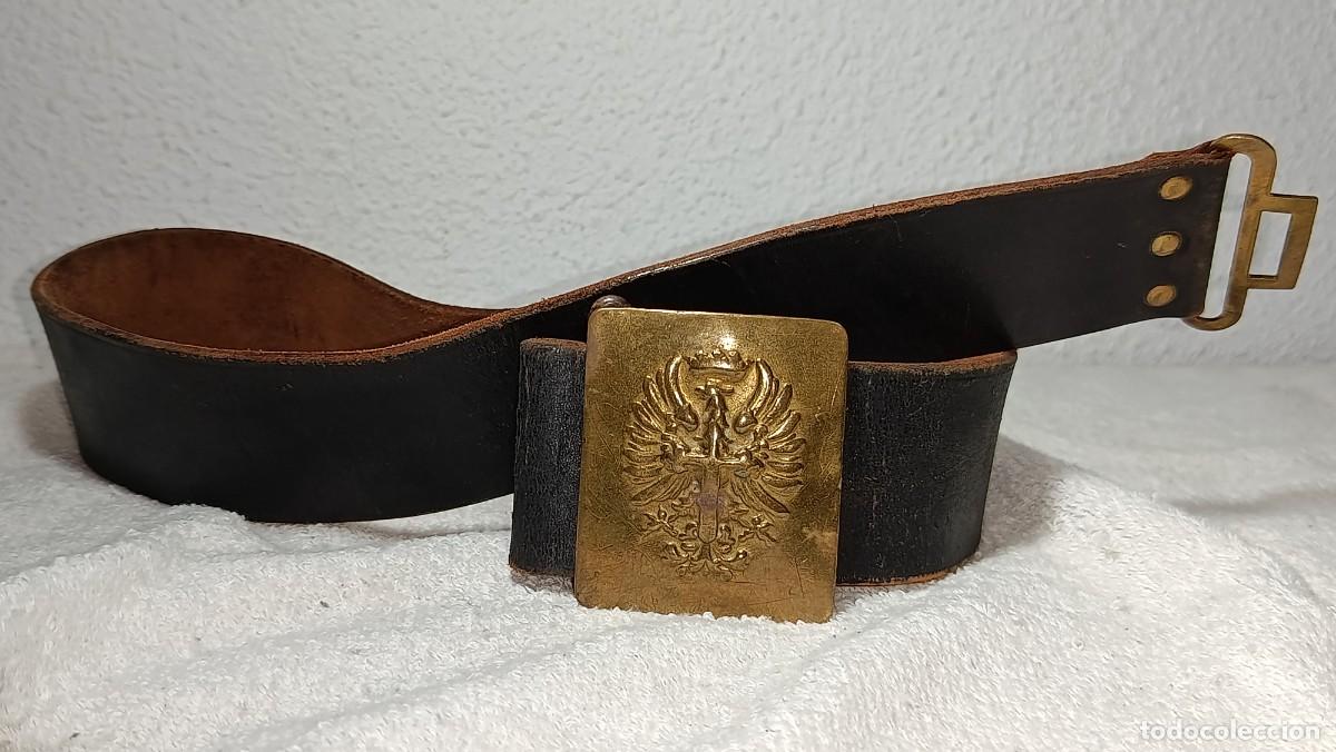 Militaria: ANTIGUO CINTURON MILITAR CUERO DEL EJERCITO ESPA&Ntilde;OL EPOCA DE FRANCO A&Ntilde;OS 40
