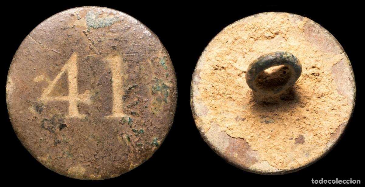 Militaria: Button Military English, Regiment 41, Napoleonic Wars - 19mm.