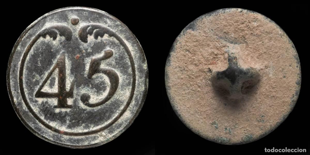 Militaria: Button 45 st line Infantry French army, Napoleonic wars - 22 mm.