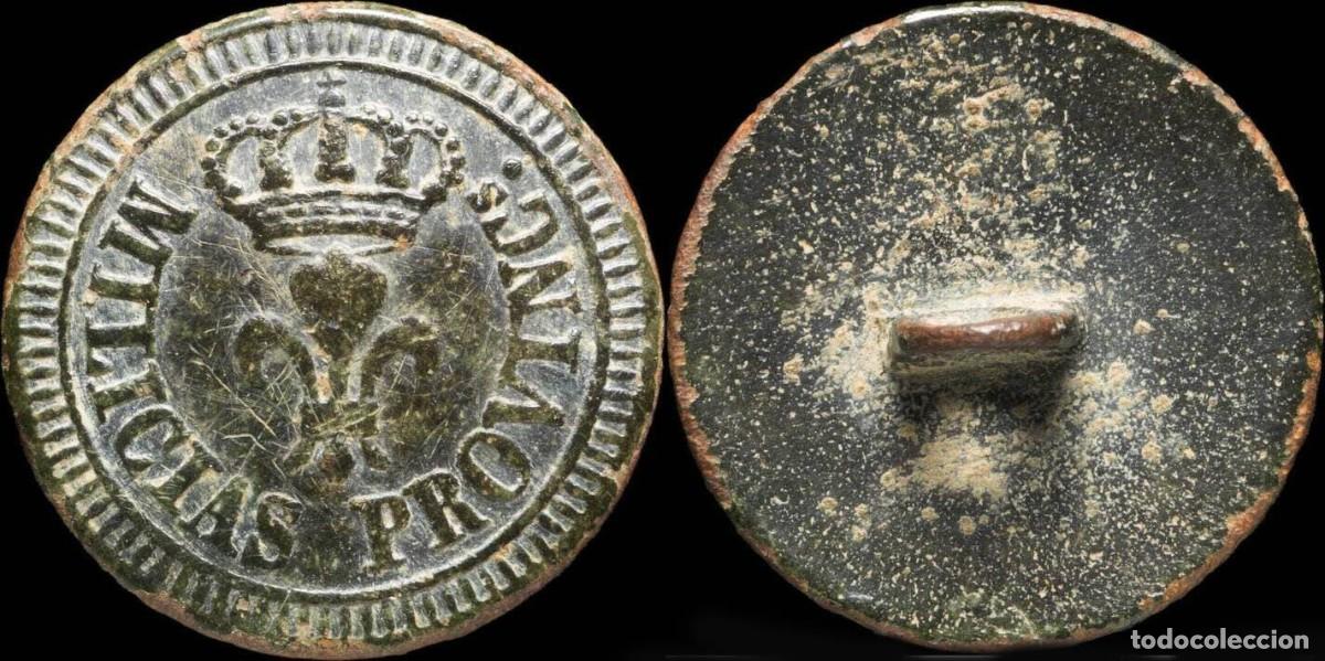 Militaria: Button Military Spanish, Milicias Provinciales 1824-1841 - 22 mm