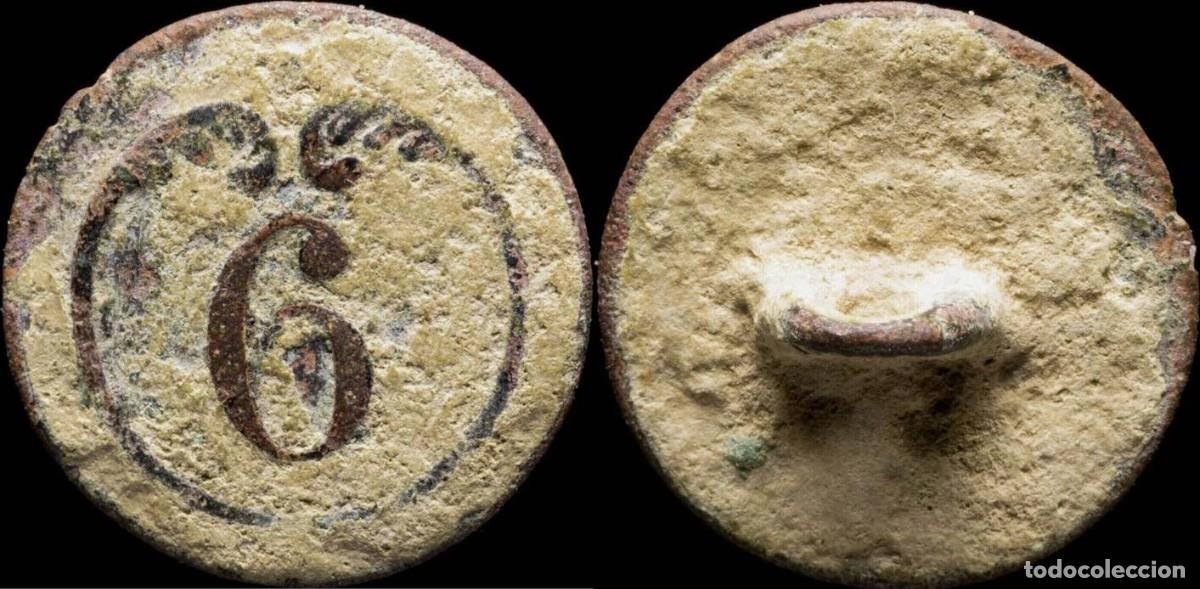 Militaria: Button 6 st line Infantry French army, Napoleonic wars - 15 mm.
