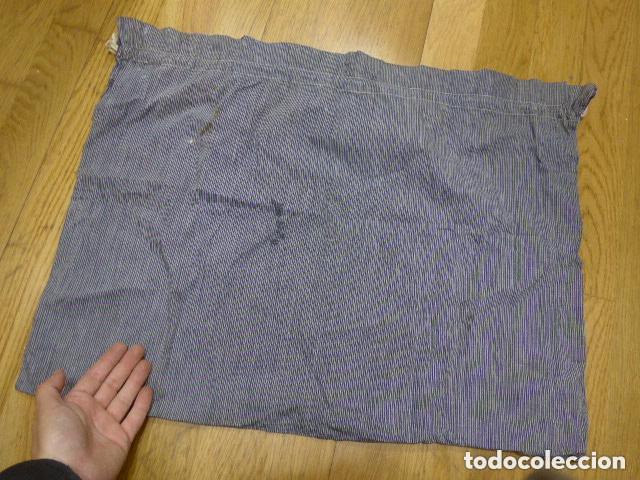Militaria: Antigua gran bolsa, macuto o neceser de rayadillo, original. Ultramar. Guerra cuba o Filipinas.