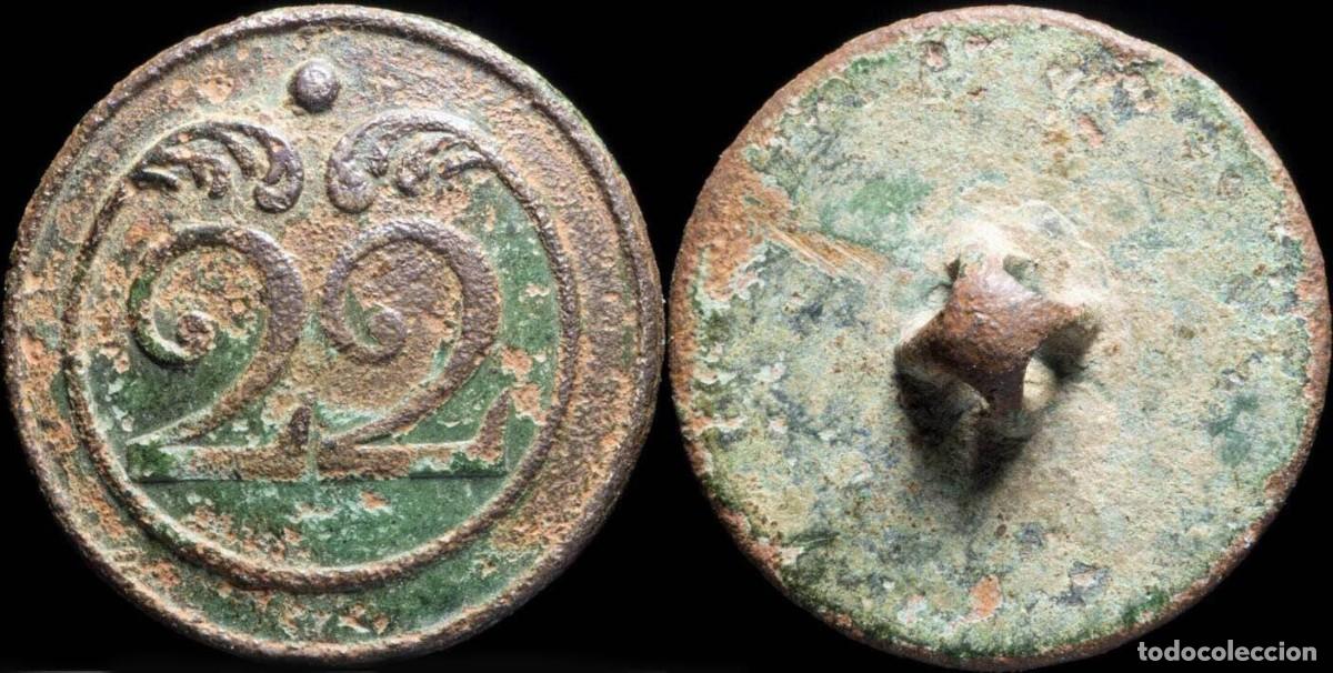 Militaria: Button 22 st line Infantry French army, Napoleonic wars - 21 mm